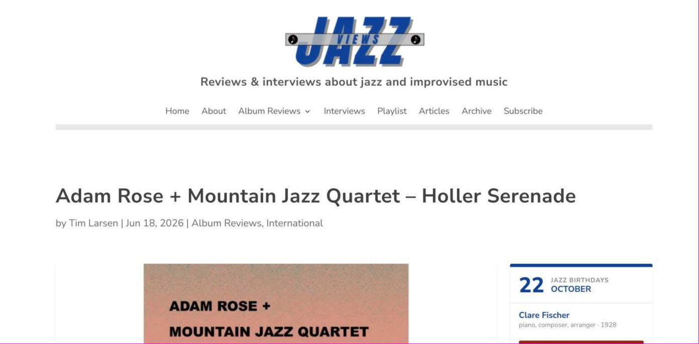 Adam Rose - Jazz Views