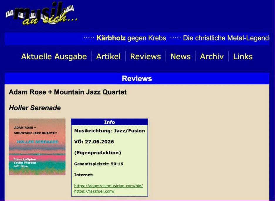 Adam Rose - Musik an sich